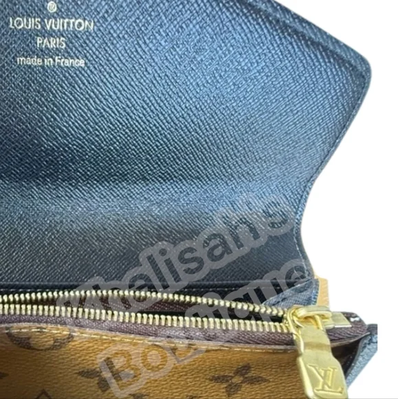 MSRP $885 LOUIS VUITTON LV REVERSE MONOGRAM M80726 Sarah Wallet - Picture 12 of 16